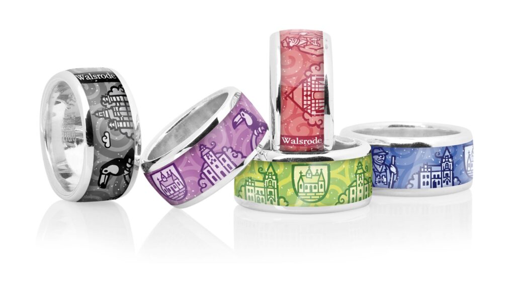 Walsrode Ring 925/ Silber mit Emaille